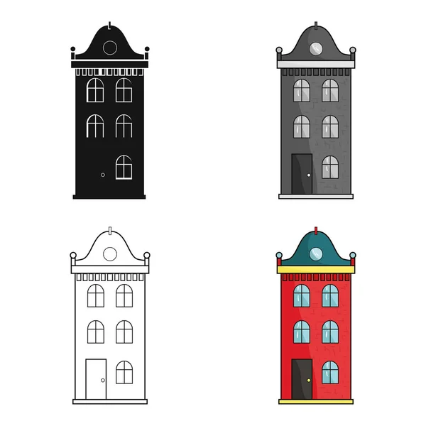 Icono de construcción en estilo de dibujos animados aislado sobre fondo blanco. Arquitecto símbolo stock vector ilustración . — Vector de stock