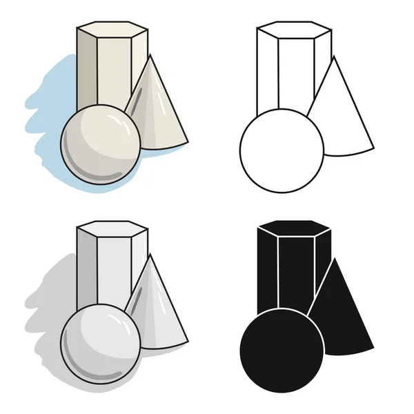 Geometrické zátiší ikona v karikatuře stylu izolovaných na bílém pozadí. Umělec a kresba symbolu akcií vektorové ilustrace. — Stockový vektor