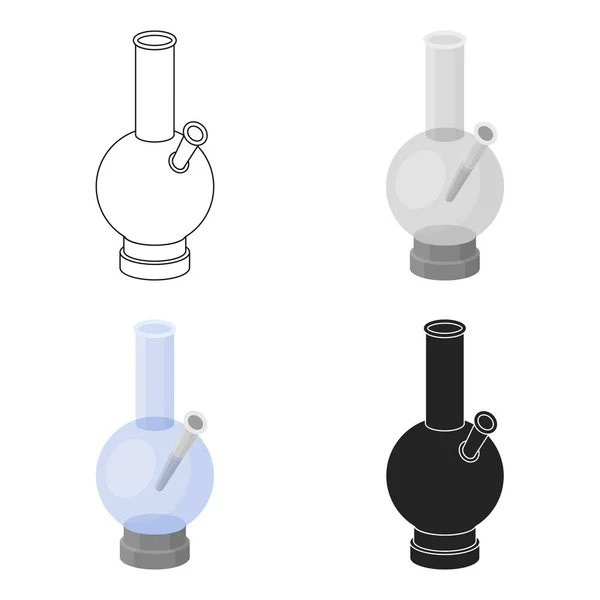 Bong-Symbol im Cartoon-Stil isoliert auf weißem Hintergrund. Illustration zum Medikamentensymbol Aktienvektor. — Stockvektor