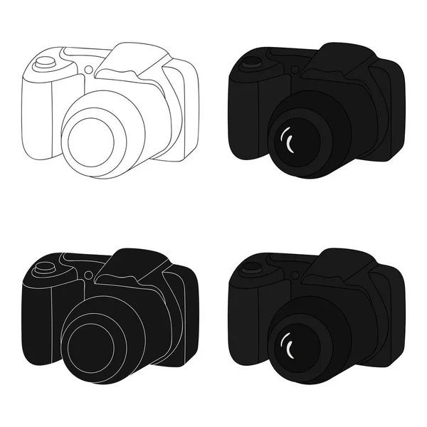 Digitalkamera-Symbol im Cartoon-Stil isoliert auf weißem Hintergrund. Familie Urlaub Symbol Aktienvektor Illustration. — Stockvektor