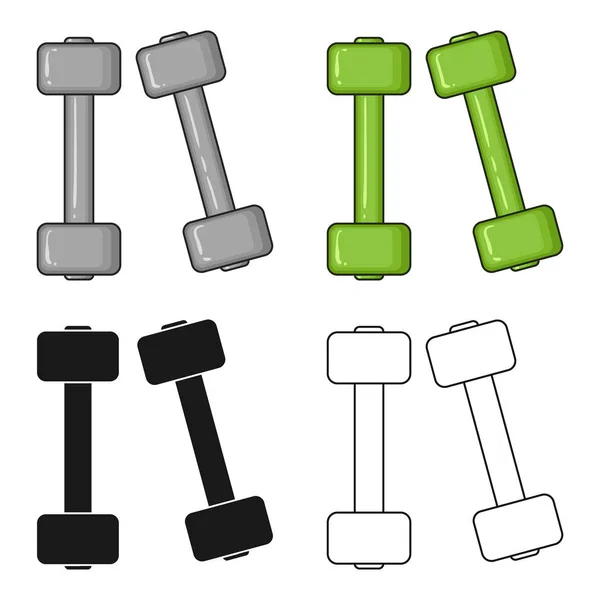 Icono de campanas en estilo de dibujos animados aislado sobre fondo blanco. Deporte y fitness símbolo stock vector ilustración . — Vector de stock