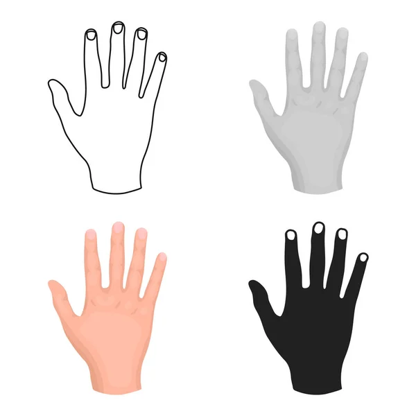 High Five Icon im Cartoon-Stil isoliert auf weißem Hintergrund. Handgesten Symbol Aktienvektor Illustration. — Stockvektor