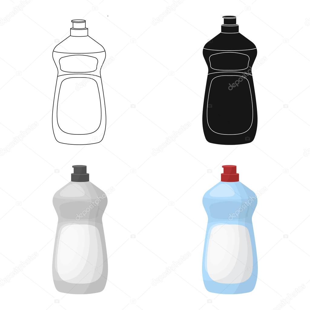 Dishwashing soap icon in cartoon design isolated on white background. Cleaning symbol stock vector illustration.