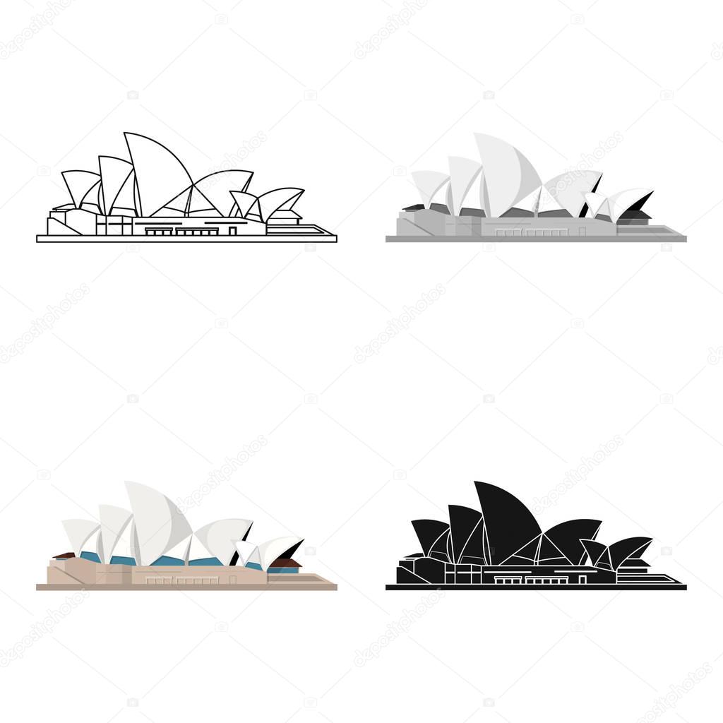 Sydney Opera House icon in cartoon design isolated on white background. Countries symbol vector illustration.