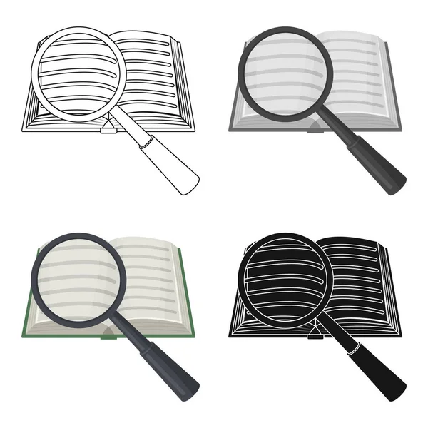 ΤΗΣ ΠΟΛΗΣ των πληροφοριών στο εικονίδιο του βιβλίου σε ύφος κινούμενων σχεδίων που απομονώνονται σε λευκό φόντο. Βιβλιοθήκη και Βιβλιοπωλείο εικονογράφηση διάνυσμα απόθεμα σύμβολο. — Διανυσματικό Αρχείο