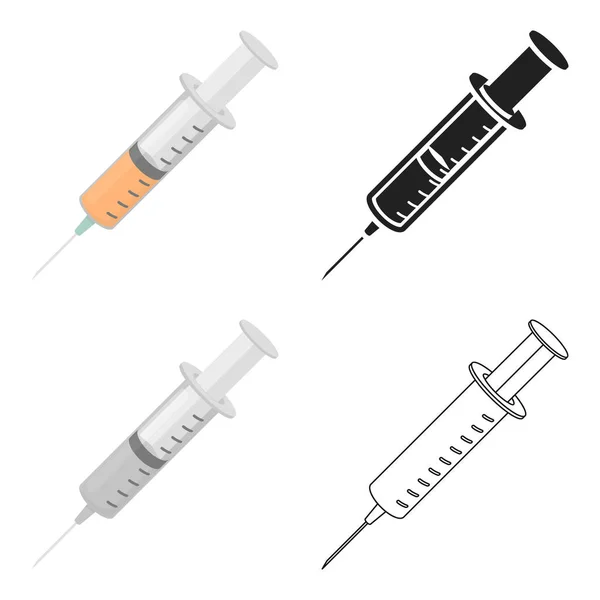 注射器图标卡通。从大的医疗、 保健卡通单药图标. — 图库矢量图片