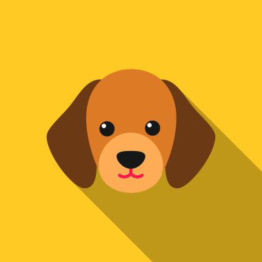 Köpek namlu vektör simgesi web için düz stilde