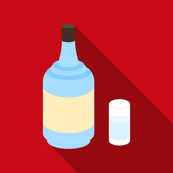 Gin-ikonen i platt stil isolerad på vit bakgrund. Alkohol symbol lager vektorillustration. — Stock vektor