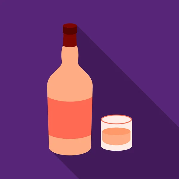 Icône rhum dans un style plat isolé sur fond blanc. Illustration vectorielle du symbole alcool . — Image vectorielle