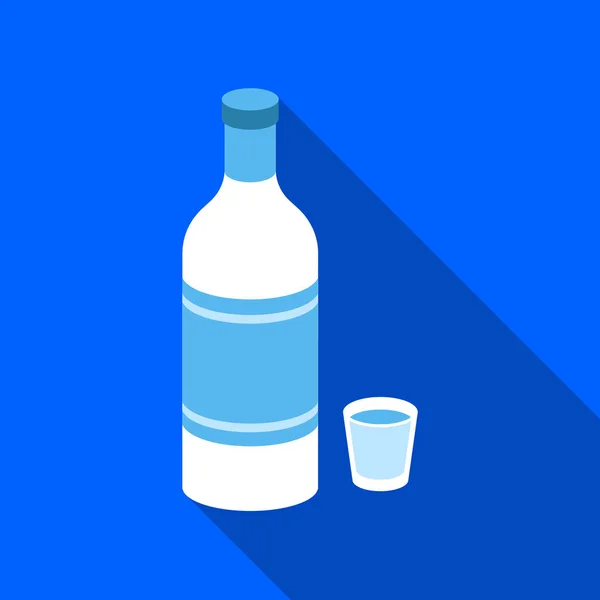 Icône de vodka en style plat isolé sur fond blanc. Illustration vectorielle du symbole alcool . — Image vectorielle