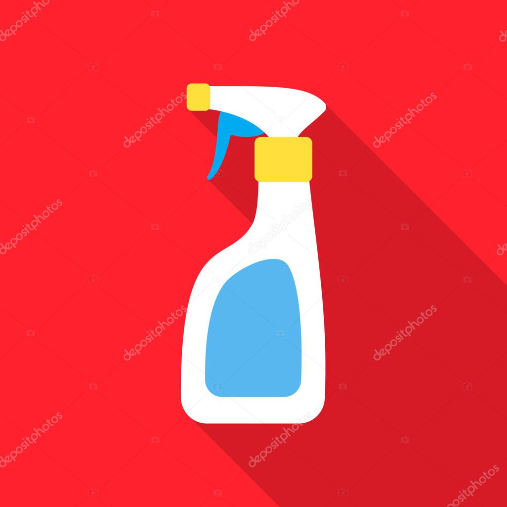 Cleaner spray flat icon. Illustration for web and mobile.
