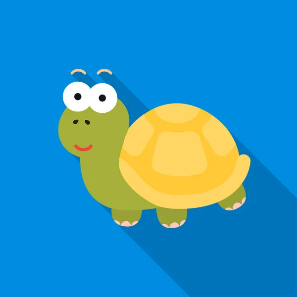 Icône plate tortue. Illustration pour web et mobile design . — Image vectorielle