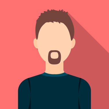 Düz bir sakal simgesi olan adam. Tek avatar, büyük avatar düz simgesinden sevgiyle.