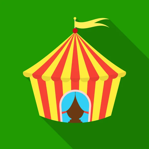 Icono de carpa de circo en estilo plano aislado sobre fondo blanco. Circo símbolo stock vector ilustración . — Archivo Imágenes Vectoriales