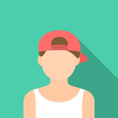 Çocuk şapkası Icon düz. Tek avatar, büyük avatar düz simgesinden sevgiyle.