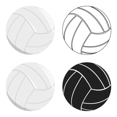 Voleybol simgesi karikatür. Büyük fitness, sağlıklı, egzersiz karikatür simgesinden tek spor.