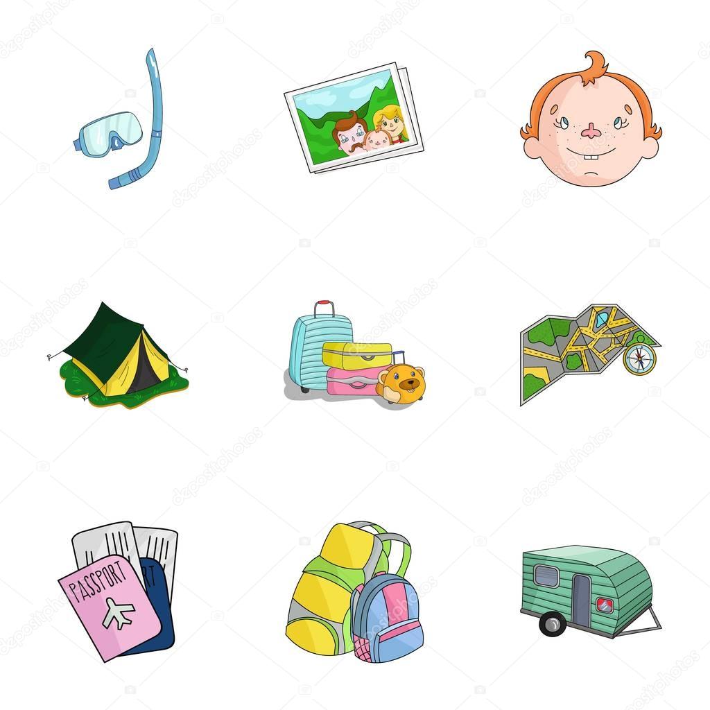 Family, family traditions, recreation. Family life.Family holiday icon in set collection on cartoon style vector symbol stock web illustration.