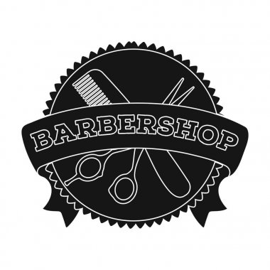 Berberler işareti. Berber tek simge siyah stil vektör simge stok çizim web içinde.