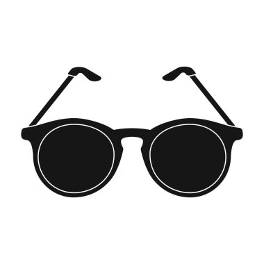 Görüş için gözlük. Yaşlılık tek simge siyah stil vektör simge stok çizim web içinde.