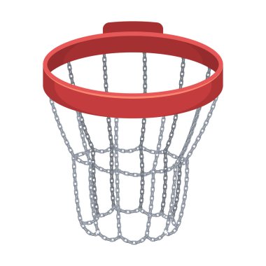 Basketbol çember. Basketbol tek kutsal kişilerin resmi içinde karikatür tarzı vektör simge stok çizim web.