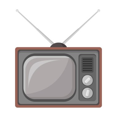 Eski Tv.Old yaş tek simge karikatür tarzı vektör simge stok çizim web içinde.