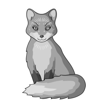 Kızıl Tilki. Hayvanları tek tek renkli stil vektör simge stok çizim web simgesi.