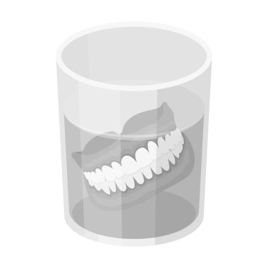 Dentures.Old yaş tek simge tek renkli stil vektör simge stok çizim web içinde.