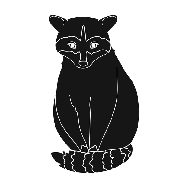 Raccoon.Animals single icon in black style vector symbol stock illustration web. — Stock Vector