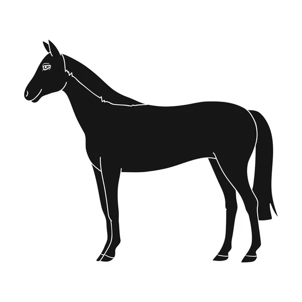 Horse.Animals 単一黒スタイル ベクトル シンボル ストック イラスト web のアイコン. — ストックベクタ