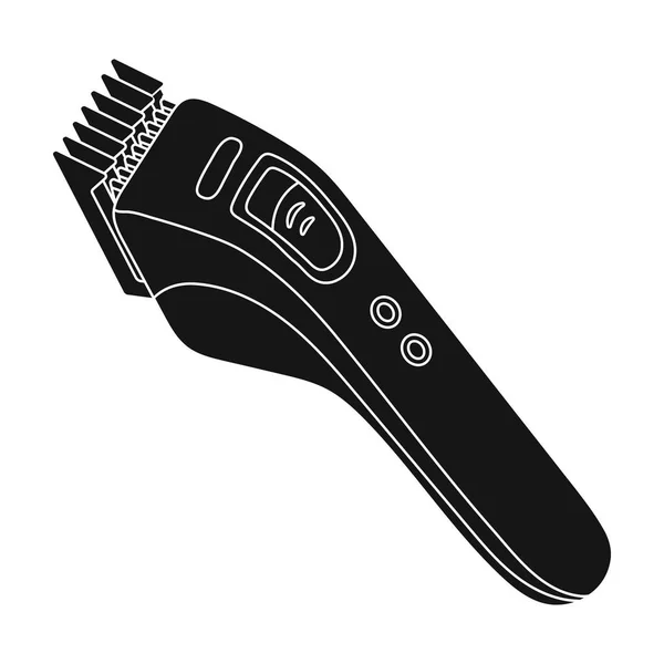 Elektriska hår clipper. Barbershop enda ikon i svart stil vektor symbol stock illustration web. — Stock vektor