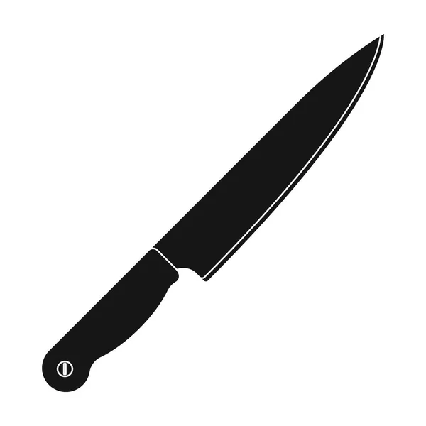Keukenmes. BBQ-één pictogram in zwarte stijl vector symbool stock illustratie web. — Stockvector