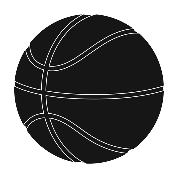 Baloncesto único icono de baloncesto en el estilo negro vector símbolo stock illustration web . — Vector de stock