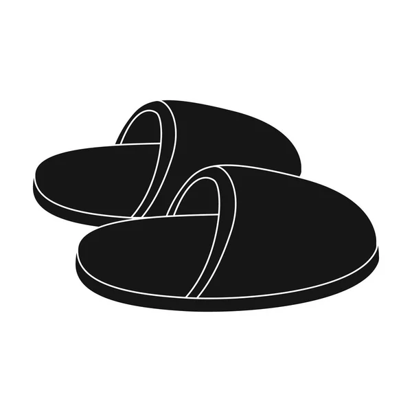 Slippers.Old leeftijd één pictogram in zwarte stijl vector symbool stock illustratie web. — Stockvector