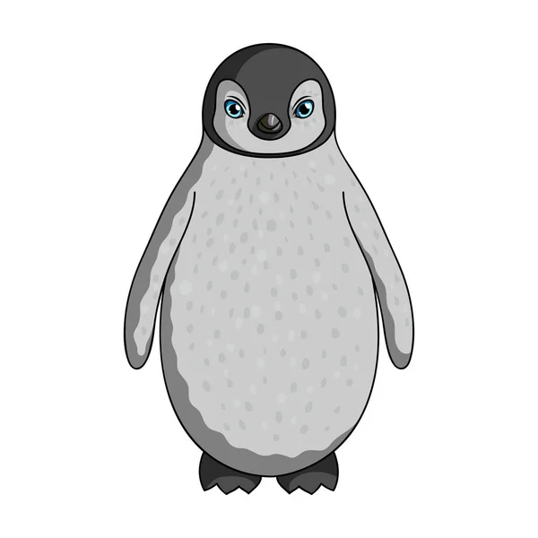 Пінгвін.Одиночна іконка тварин у мультиплікаційному стилі Векторний символ стокової ілюстрації веб . — стоковий вектор