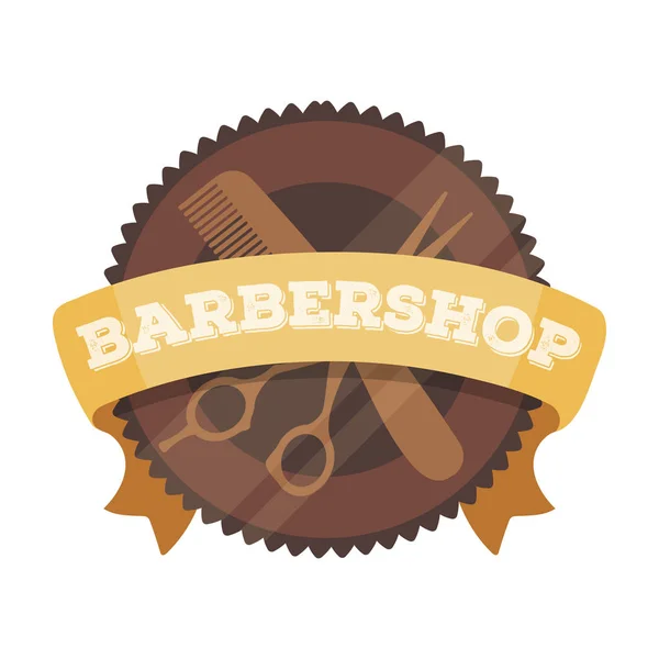 Barbería icono único en el estilo de dibujos animados vector símbolo stock ilustración web . — Archivo Imágenes Vectoriales