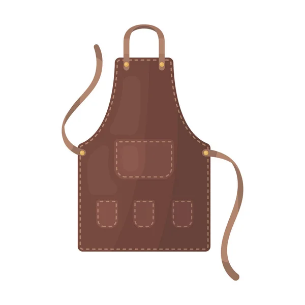 Grembiule di un parrucchiere con tasche. Barbiere icona singola in stile cartone animato vettoriale simbolo stock illustrazione web . — Vettoriale Stock