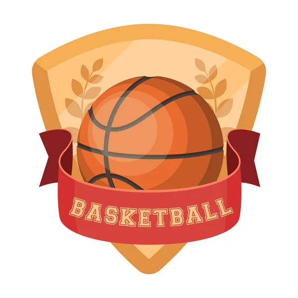 Basquete emblem.Basketball único ícone em desenho animado estilo vetor símbolo estoque ilustração web . — Vetor de Stock