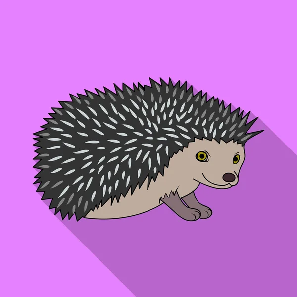 Hedgehog.Animals enda ikon i platt stil vektor symbol stock illustration web. — Stock vektor