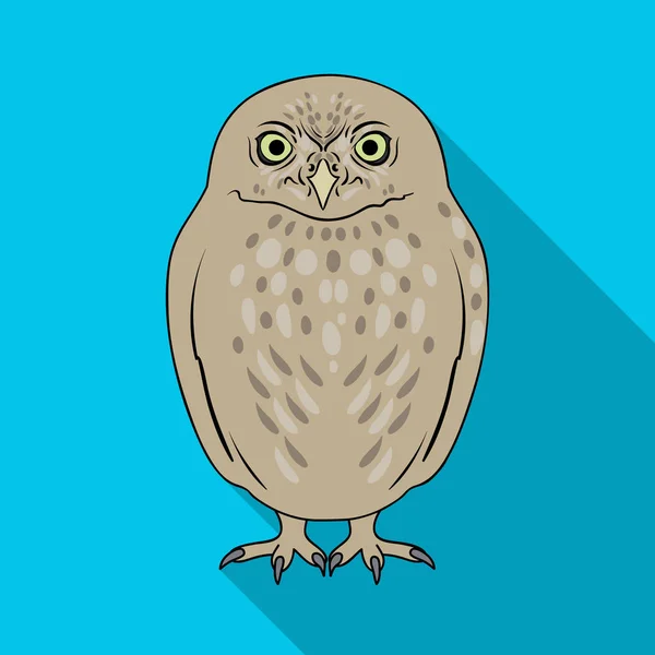 Owl.Animals pojedynczej ikony w www ilustracji symbol wektor płaski. — Wektor stockowy