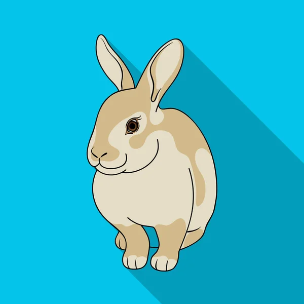 Conejo gris. Icono único de animales en estilo plano vector símbolo stock ilustración web . — Archivo Imágenes Vectoriales