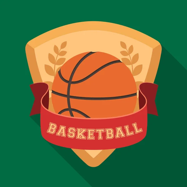 Basketball emblem.Basketball icône unique dans le style plat vectoriel symbole illustration web . — Image vectorielle