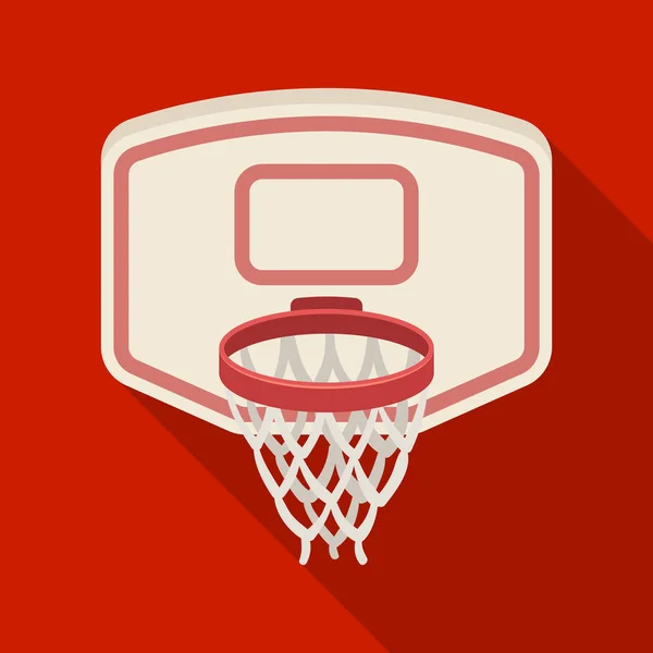 Sköld med korg. Basket enda ikon i platt stil vektor symbol stock illustration web. — Stock vektor