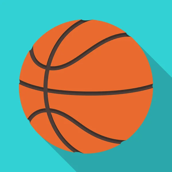 Basketball.Basketball ενιαία εικονίδιο στην επίπεδη στυλ διάνυσμα σύμβολο μετοχής εικονογράφηση web. — Διανυσματικό Αρχείο