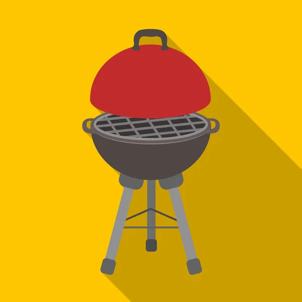 Parrilla para barbacoa.BBQ icono único en el estilo plano vector símbolo stock illustration web . — Vector de stock