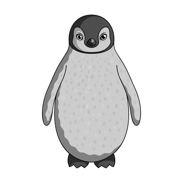 흑백 스타일 벡터 기호 재고 일러스트 웹에서 Penguin.Animals 단일 아이콘. — 스톡 벡터