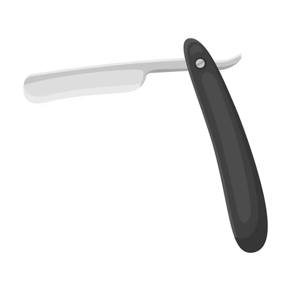 Dangerous razor for shaving.Barbershop single icon in monochrome style vector symbol stock illustration web. — Stock Vector