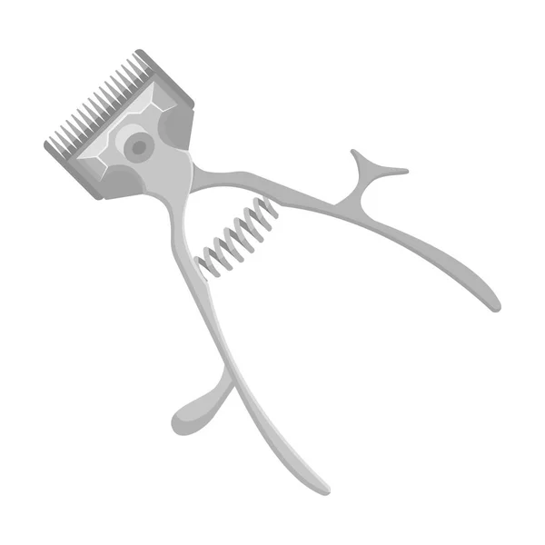 Mechanische haartrimmer. Barbershop één pictogram in zwart-wit stijl vector symbool stock illustratie web. — Stockvector