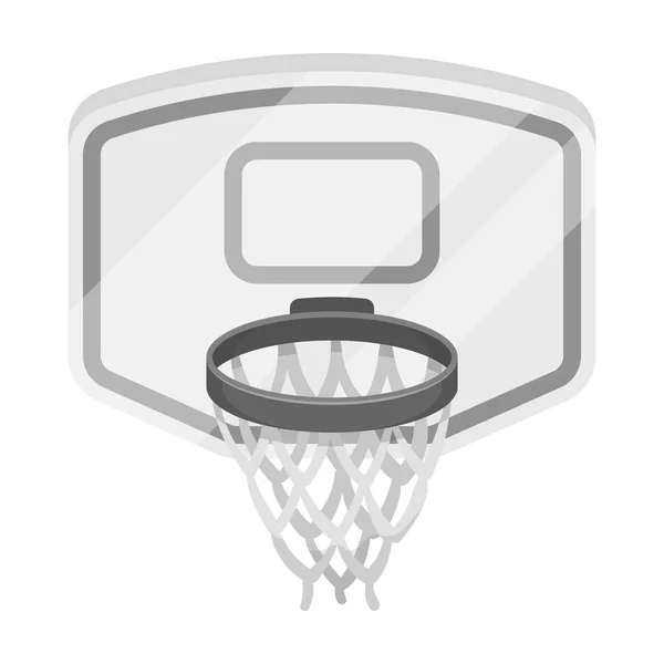 Bouclier avec panier.Basketball icône unique en monochrome style vectoriel symbole illustration web . — Image vectorielle