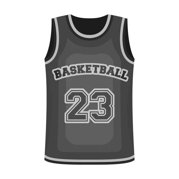 Basketball jersey.Basketball icône unique en monochrome style vectoriel symbole illustration web stock . — Image vectorielle