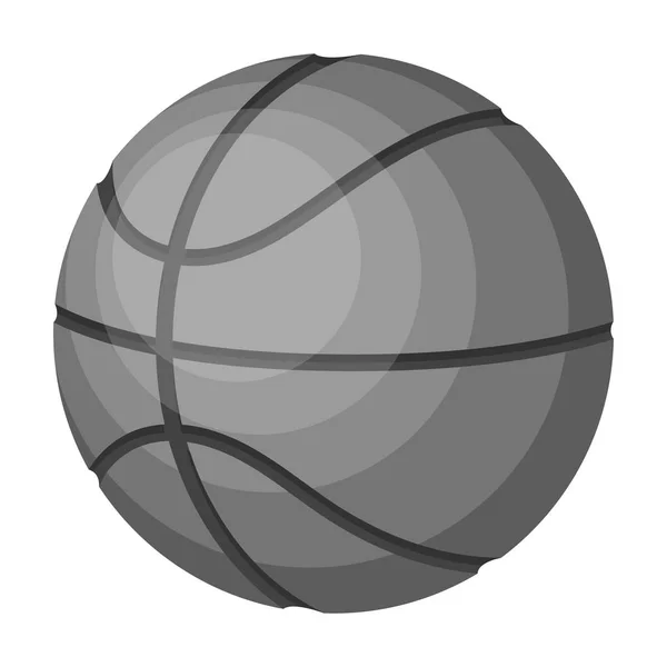 Basketball.Basketball single icon in monochrome style vector symbol stock illustration web. — Stock Vector